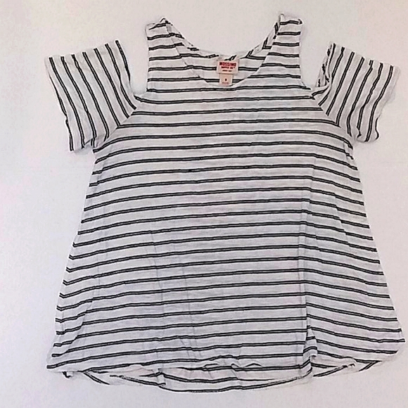 Mossimo Supply Co. Cold Shoulder Striped Top - Picture 3 of 6